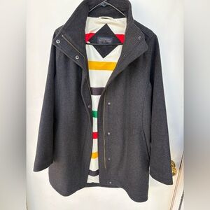 Pendleton Women’s Dark Gray Trench Coat Wool Blend